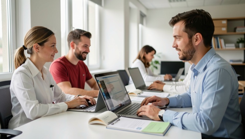 Guida ABAP aperta su un tavolo di lavoro, illustrazione Registro ABAP